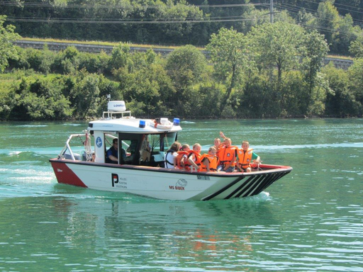 auf dem Polizeiboot